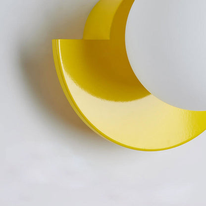 Modern Minimalist Glass Globe Wall Sconce | Semi-Circle Design