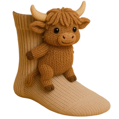 3D Knitted Animal Hug Socks