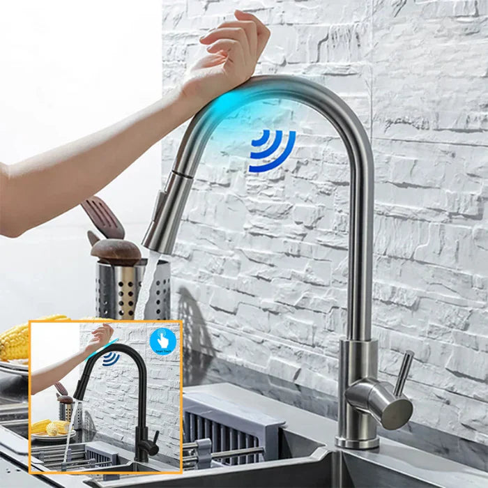 Kitchen Faucet Touchless Pull Down Stainless Steel Sink Tap