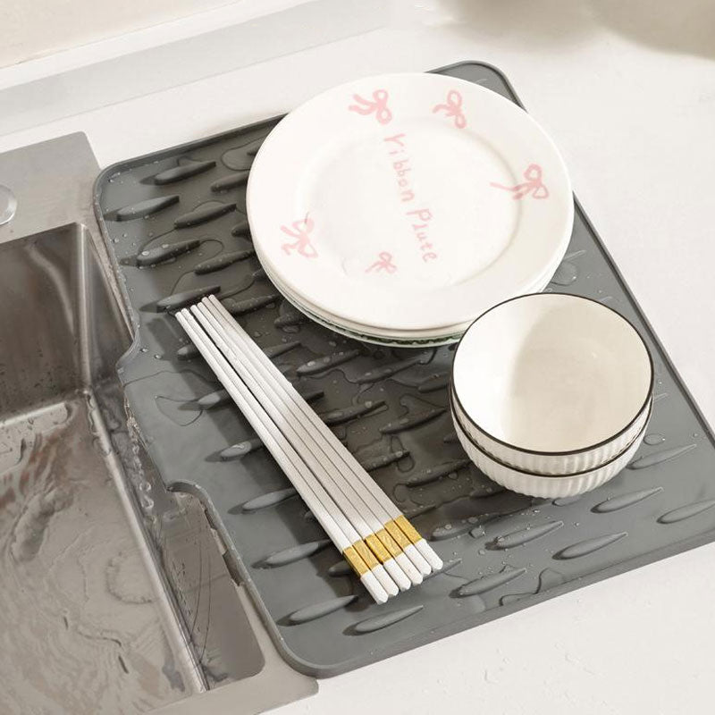 Drying Mat Dish Silicone Heat Resistant Kitchen Countertop Protector