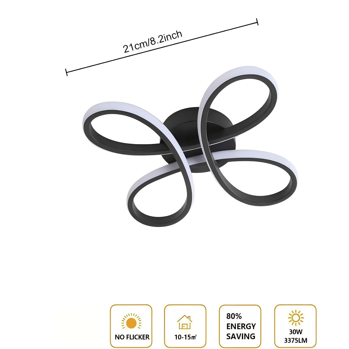 Modern Butterfly LED Ceiling Light | 3-Colour Dimmable with Wall Control