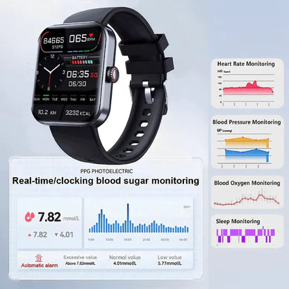 Smartwatch with Non-Invasive Blood Glucose Monitor & Fitness Tracking
