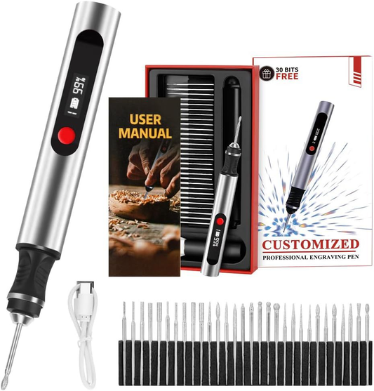 2025 New Engraving Pen Kit Rechargeable Engraver Pen 39 Bits