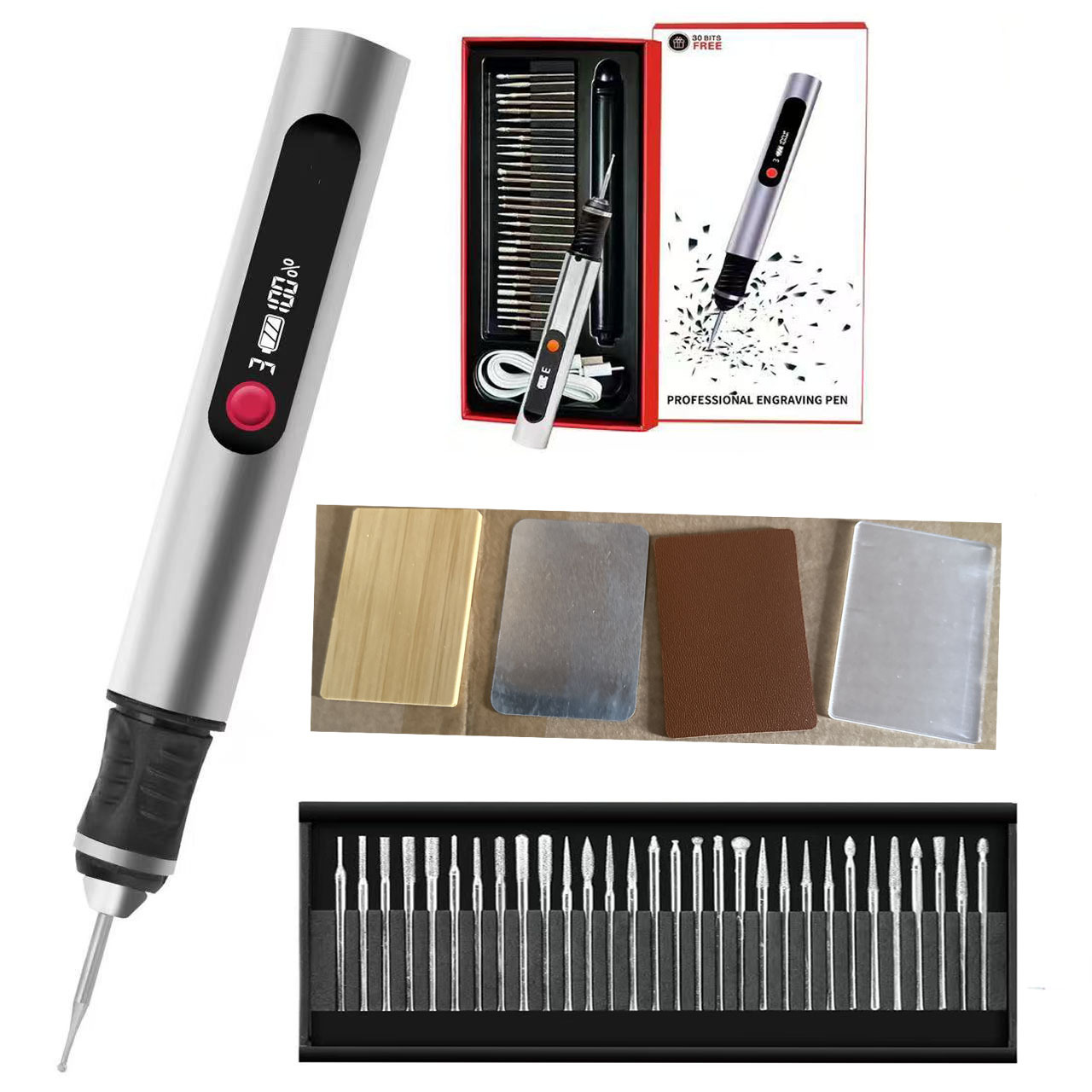 2025 New Engraving Pen Kit Rechargeable Engraver Pen 39 Bits