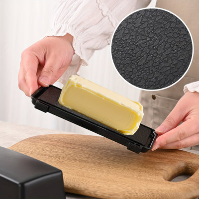 Food-Grade PP Butter Dish with Knife Set | Plastic Butter Container