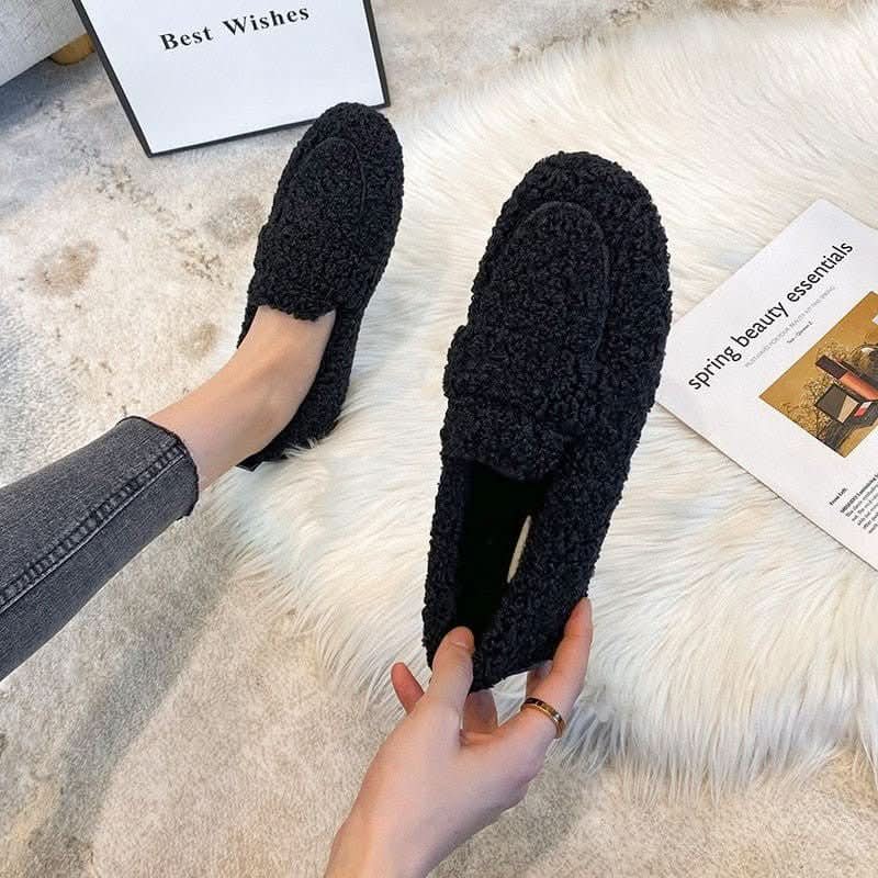 Slippers Winter House Shoes Plush Lined Non Slip Indoor