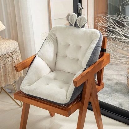 Chair seat cushion with back support | Non-slip strap design