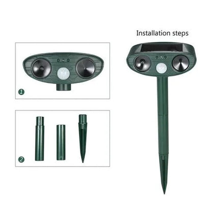 Animal Repeller Solar Ultrasonic Motion Sensor Outdoor