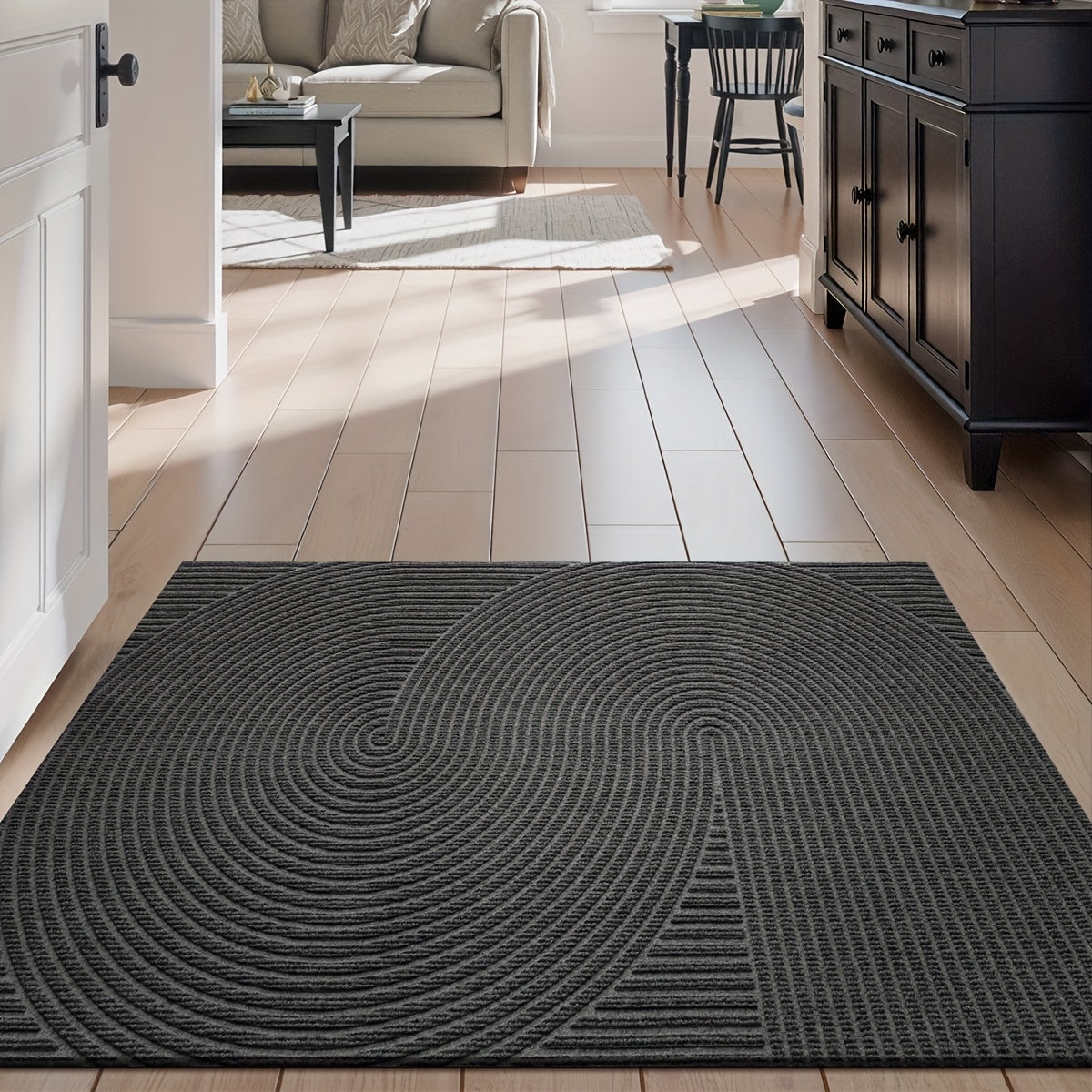 Non-Slip Geometric Door Mat | Indoor & Outdoor Entryway Rug