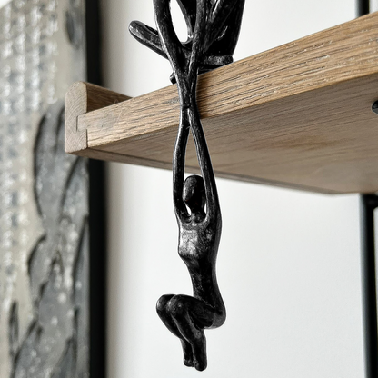 Abstract Couple Shelf Sculpture | Hanging shelf décor