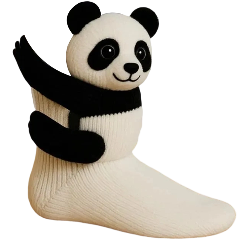 3D Knitted Animal Hug Socks