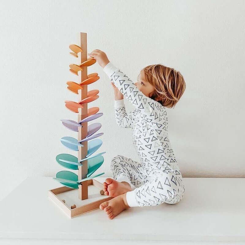Marble Run Wooden Toy Rainbow Sound Tree Educational Toy
