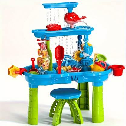 Kids Water Table Sand Play Activity Set Outdoor Toy Table