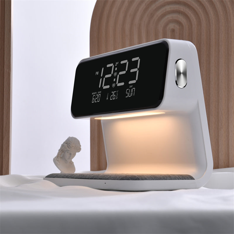 Bedside Lamp with Wireless Charger | 3-in-1 nightstand hub