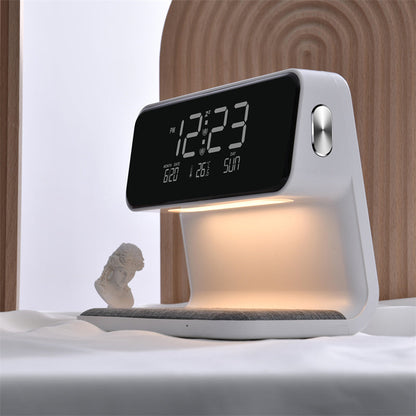 Bedside Lamp with Wireless Charger | 3-in-1 nightstand hub