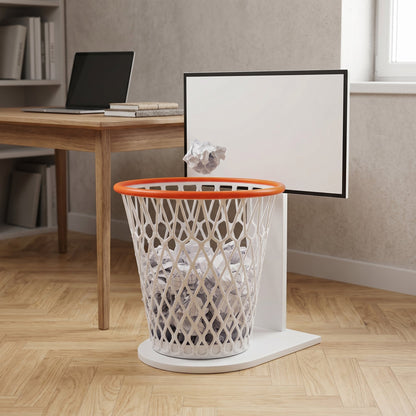 Basketball Hoop Paper Toss Trash Can
