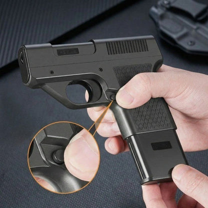 Butane Lighter Jet Flame Metal Gun Style with Storage