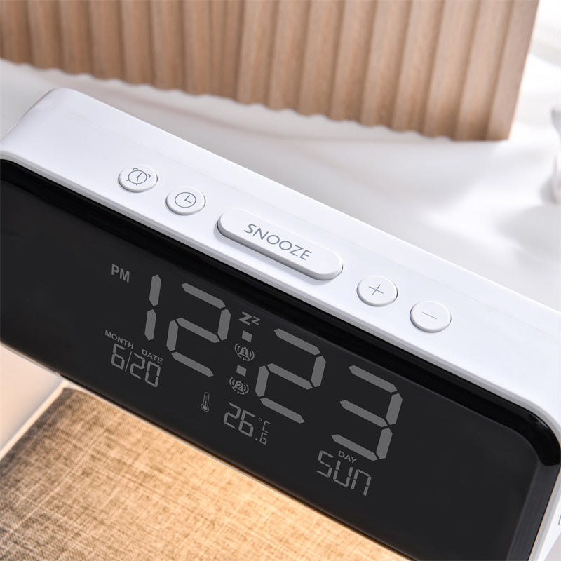 Bedside Lamp with Wireless Charger | 3-in-1 nightstand hub