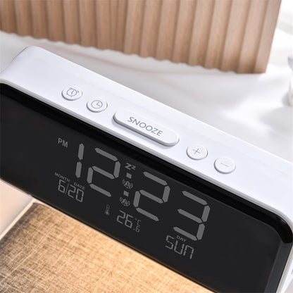 Bedside Lamp with Wireless Charger | 3-in-1 nightstand hub