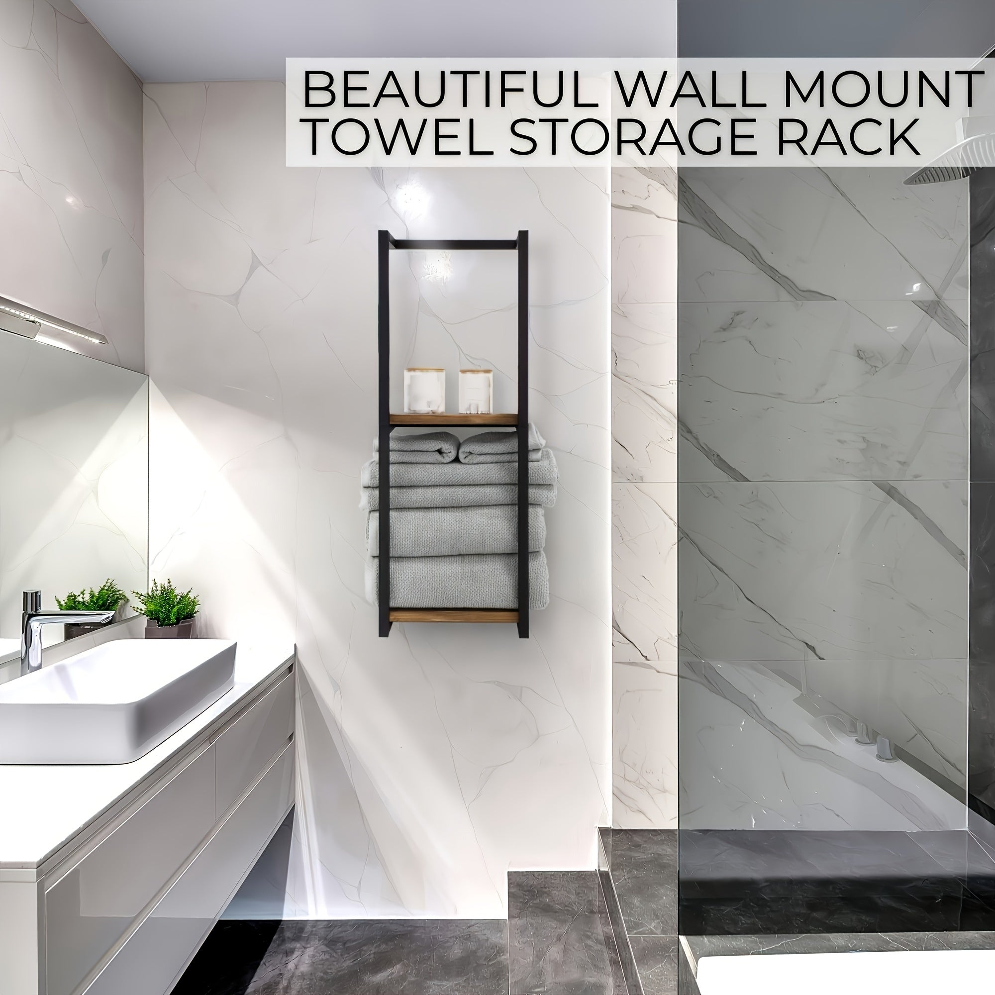 Wall-Mounted Towel Rack | Space-Saving Storage for Bathroom & Bedroom