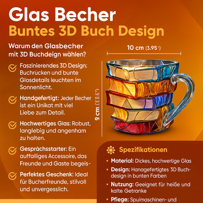 Resin Mug | Colourful 3D Book-Stack Design