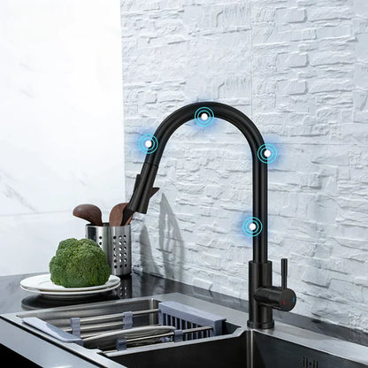 Kitchen Faucet Touchless Pull Down Stainless Steel Sink Tap