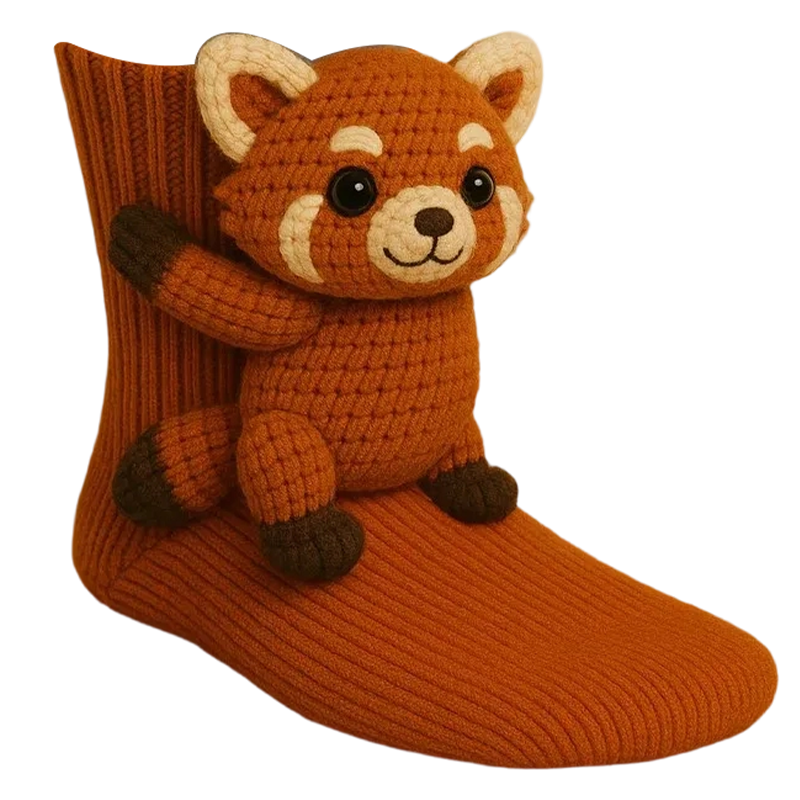 3D Knitted Animal Hug Socks