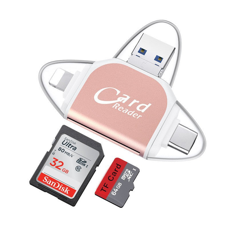 Memory Card Reader USB C Multi Device 4 in 1 File Transfer Adapter