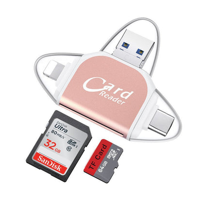 Memory Card Reader USB C Multi Device 4 in 1 File Transfer Adapter