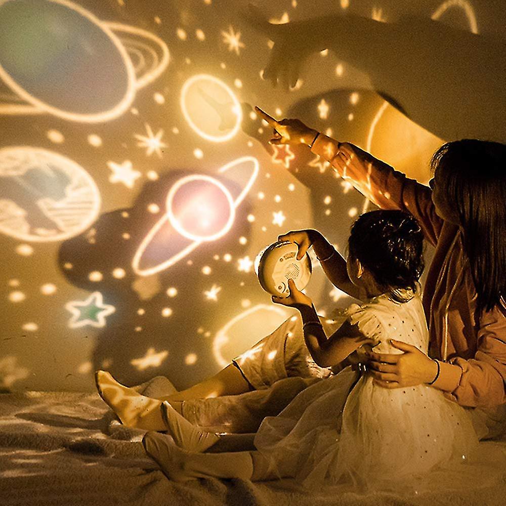 Star Projector Night Light | Soothing Galaxy Ceiling for Kids