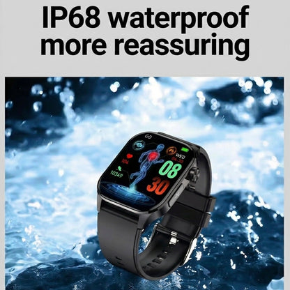 Smartwatch | Blood Pressure & Heart Rate Monitor | SOS Alert | IP68 | Bluetooth Calling | AMOLED
