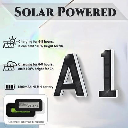 LightNumbers - Solar-Powered Illuminated House Numbers