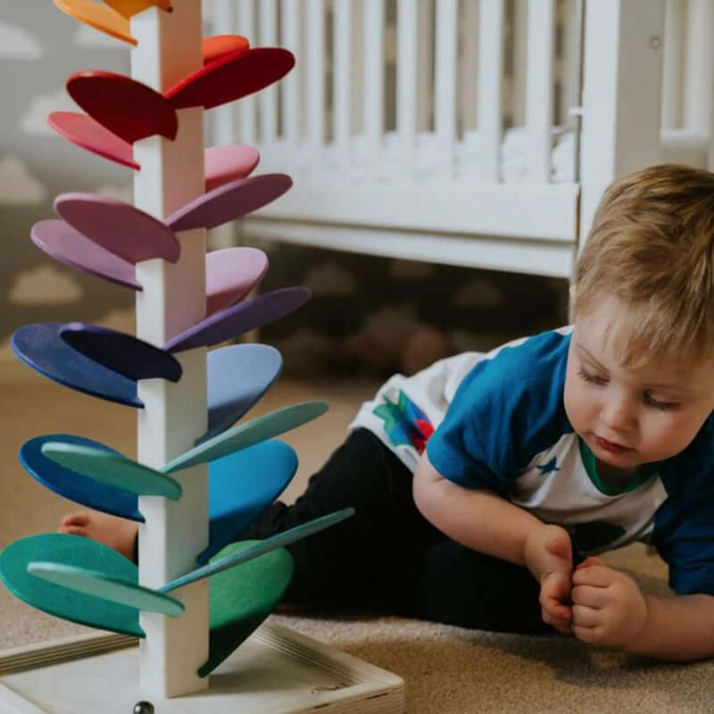 Marble Run Wooden Toy Rainbow Sound Tree Educational Toy