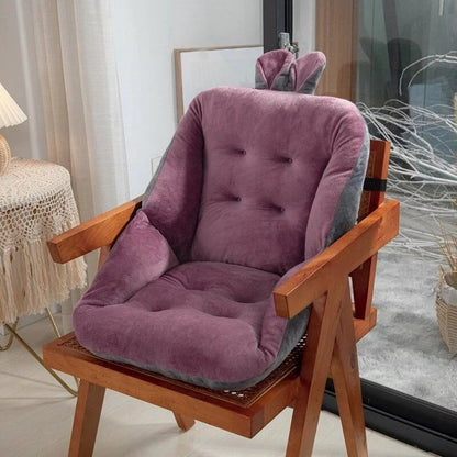 Chair seat cushion with back support | Non-slip strap design