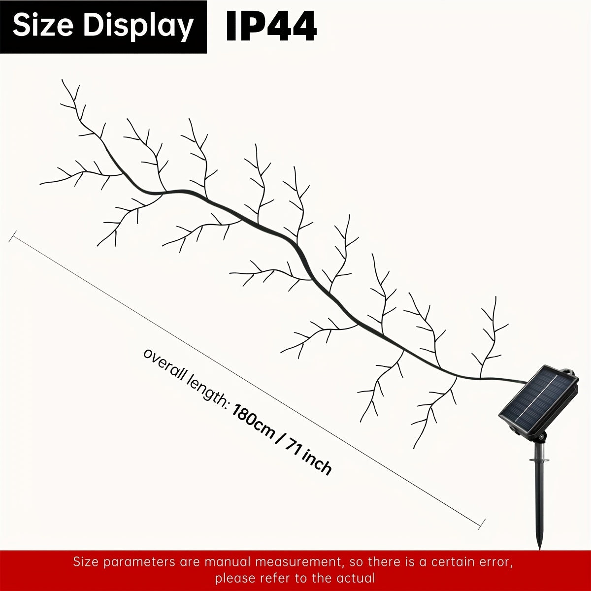 Solar Willow Vine Wall Lamp | 96 LED Fairy Lights with 8 Modes