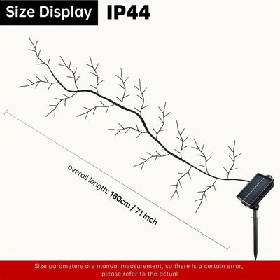 Solar Willow Vine Wall Lamp | 96 LED Fairy Lights with 8 Modes