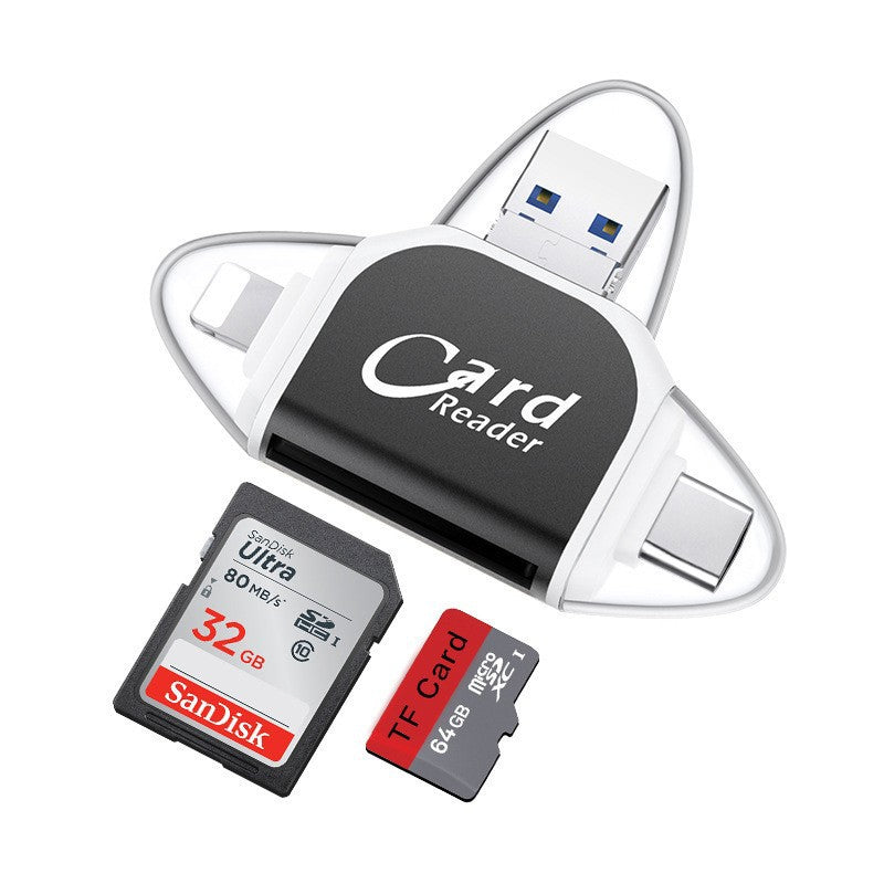 Memory Card Reader USB C Multi Device 4 in 1 File Transfer Adapter