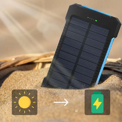 Solar Power Bank | Waterproof Dual-USB Portable Charger