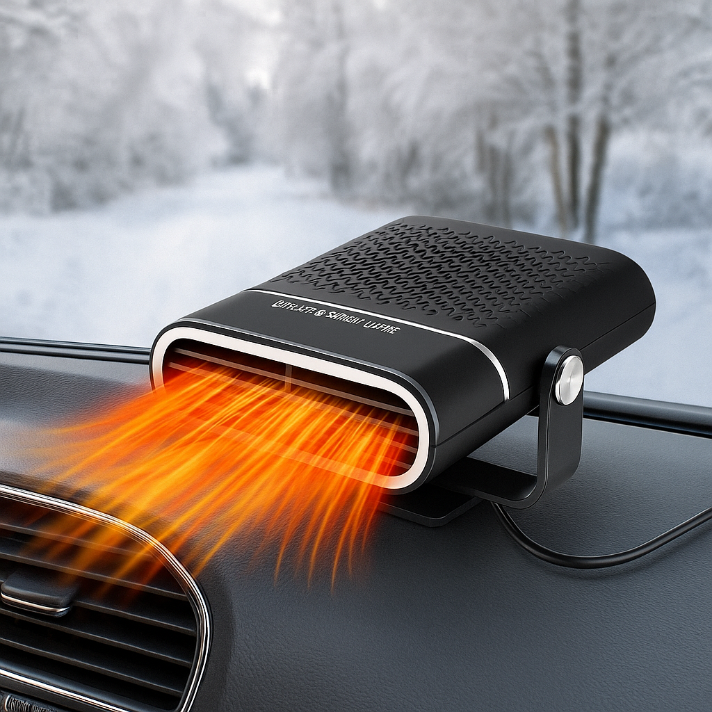 12V/USB Car Heater | Compact demisting airflow