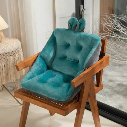 Chair seat cushion with back support | Non-slip strap design