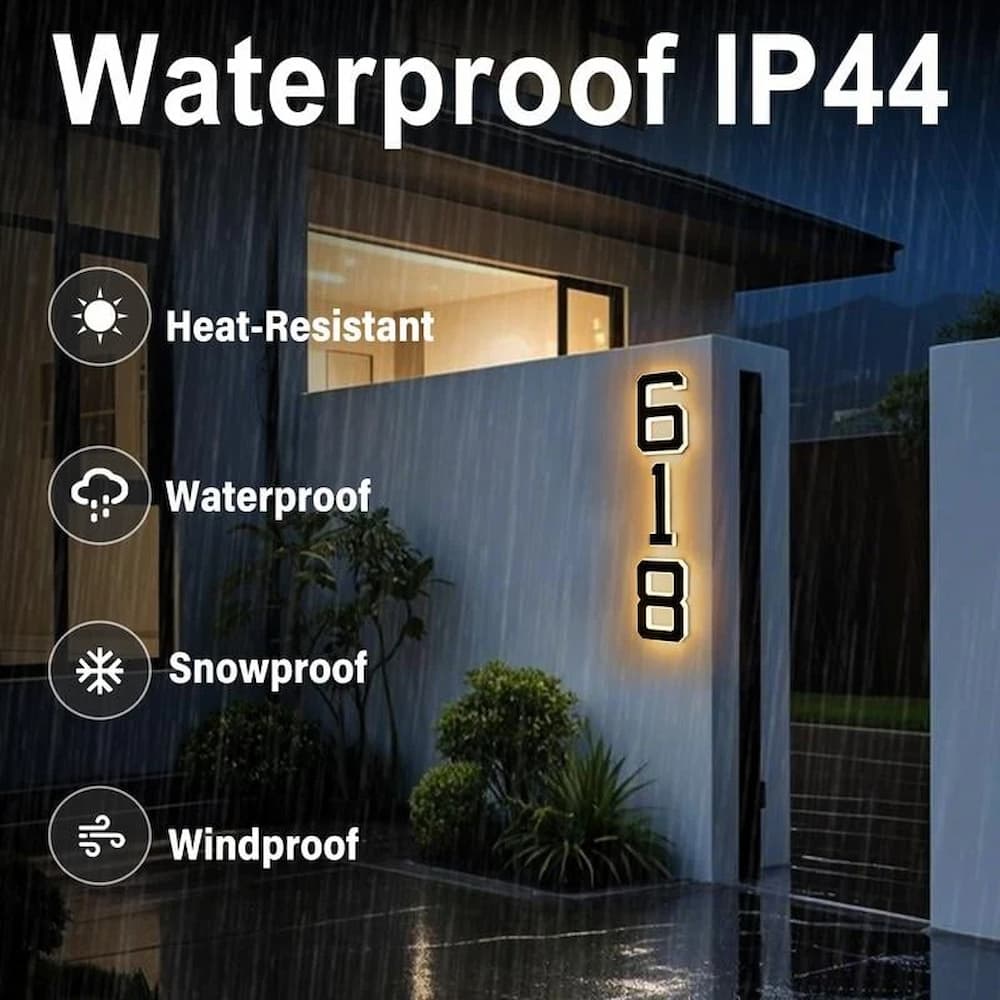 LightNumbers - Solar-Powered Illuminated House Numbers