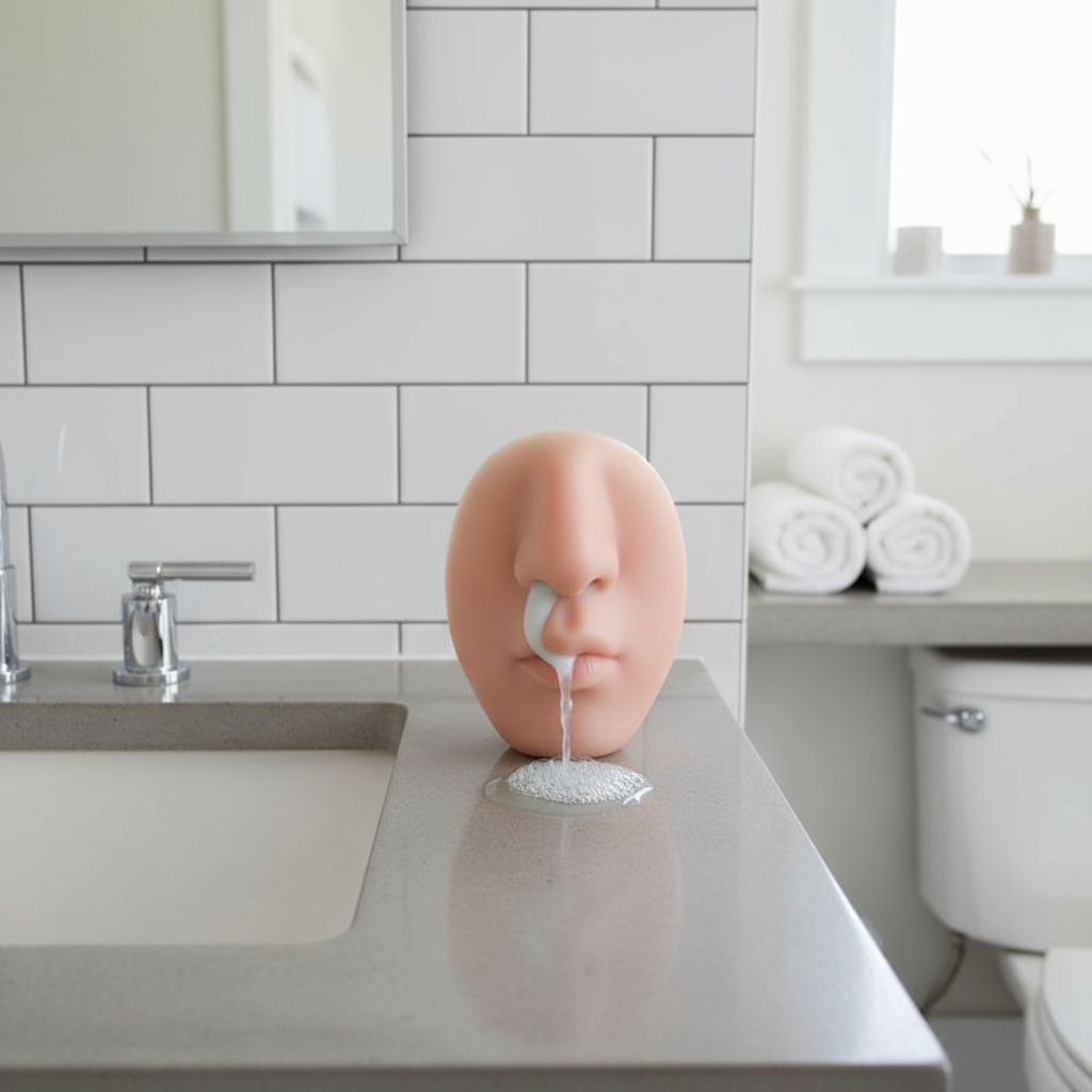 Soap Dispenser Nose Wall Mount Silicone Funny Prank Decor Gadget
