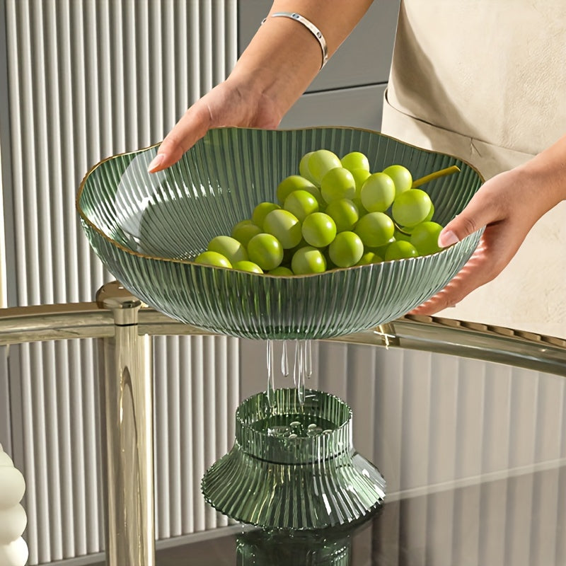 Luxury PET Fruit Bowl with Gold Rim | Decorative Table Centrepiece