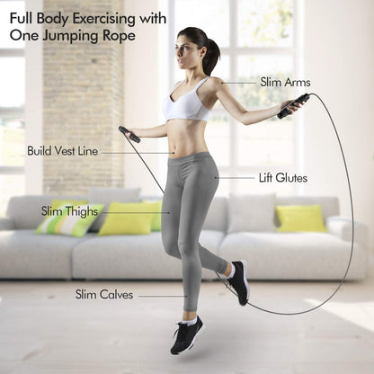 Jump Rope Adjustable Speed Fitness Skipping Rope Steel Cable