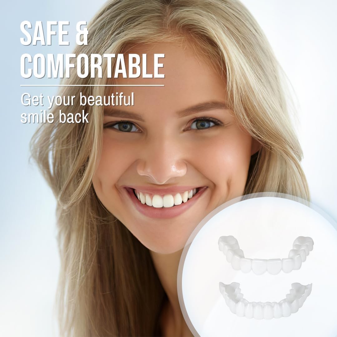 Dental Veneers for Crooked or Stained Teeth – Clip-On Smile Cover, Fast & Comfortable