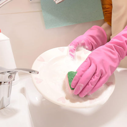 Cleaning Gloves Non Slip Rubber Kitchen Dishwashing Gloves Set