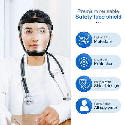 Face Shield Safety Goggles Anti Fog Clear Polycarbonate