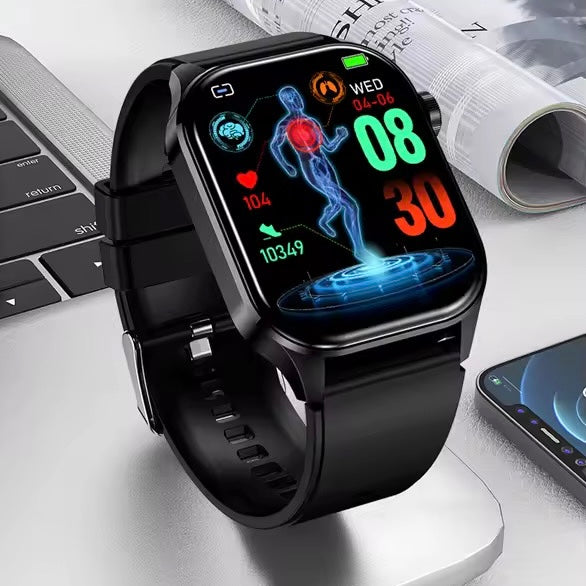 Smartwatch | Blood Pressure & Heart Rate Monitor | SOS Alert | IP68 | Bluetooth Calling | AMOLED