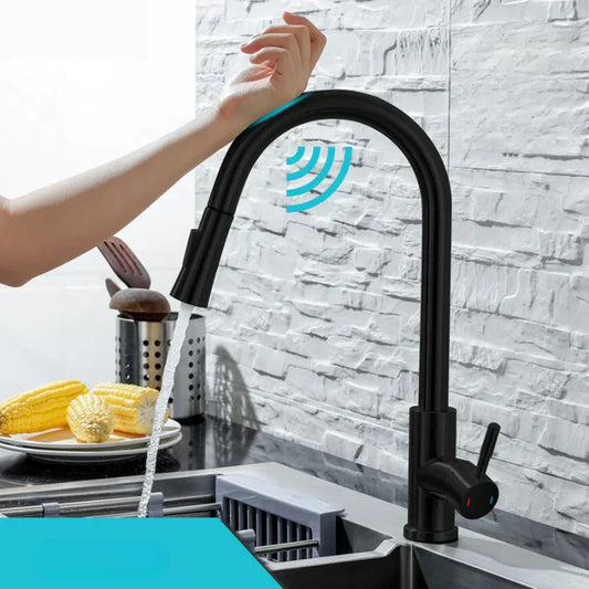 Kitchen Faucet Touchless Pull Down Stainless Steel Sink Tap