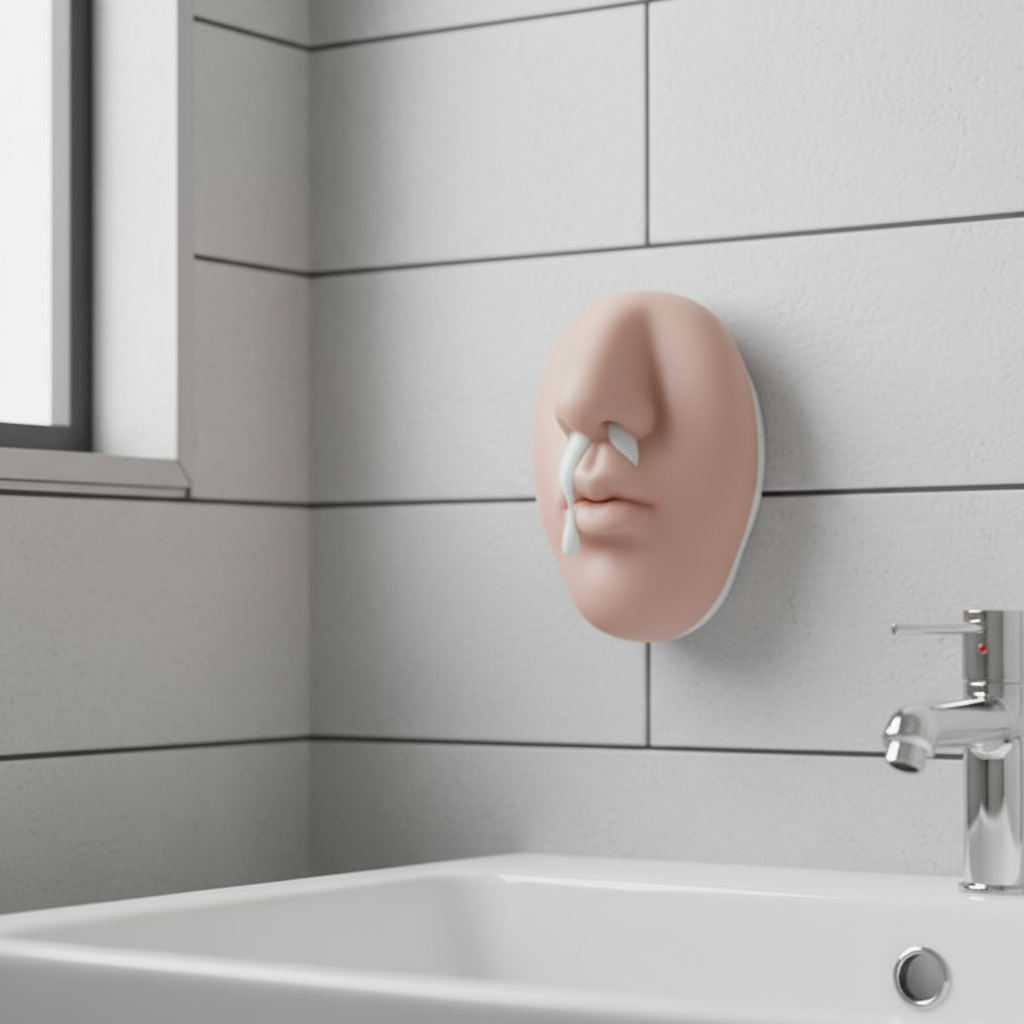 Soap Dispenser Nose Wall Mount Silicone Funny Prank Decor Gadget